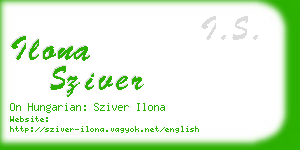 ilona sziver business card